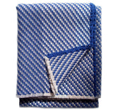 Cobalt Throw woven from luxuriously soft lambswool