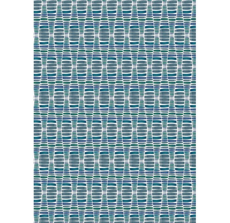 Desert Sea Blue Cotton Linen