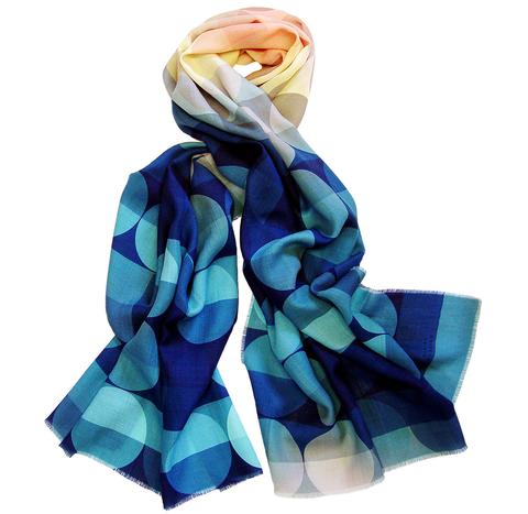 Indigo Marble Scarf